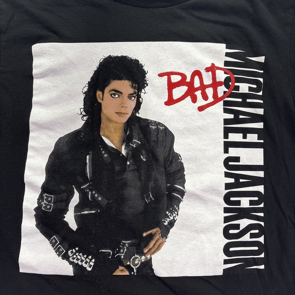 Michael Jackson BAD Graphic Tee- Size Small Black Men's 2016 - Picture 2 of 6